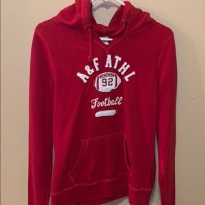 Red Abercrombie and Fitch athletic sweatshirt